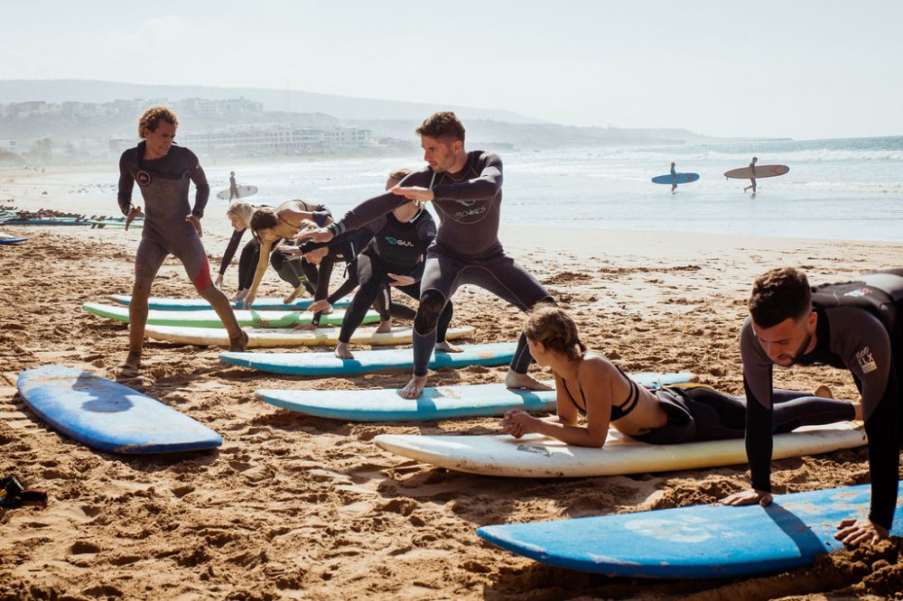 family surf camp morocco